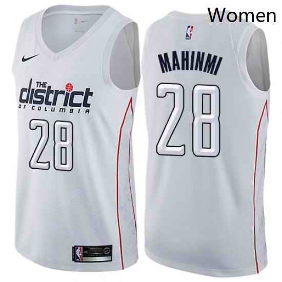 Womens Nike Washington Wizards 28 Ian Mahinmi Swingman White NBA Jersey City Edition
